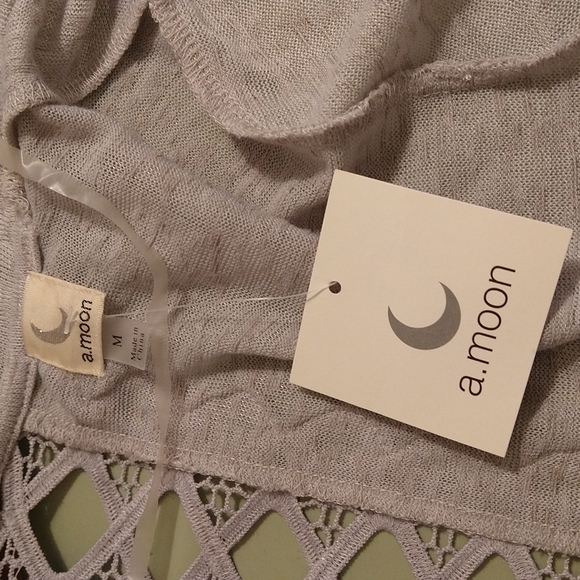 NWT a. moon light gray knit jacket Sz M - Picture 8 of 10
